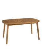 Uitschuifbare tuintafel in geoliede acacia 150/200x100cm beige