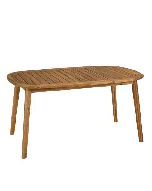 Uitschuifbare tuintafel in geoliede acacia 150/200x100cm beige