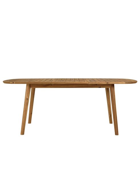 Uitschuifbare tuintafel in geoliede acacia 150/200x100cm beige