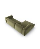 Divano angolare sinistro Verbena 4 posti in velluto Verde chiaro - 282x166x73