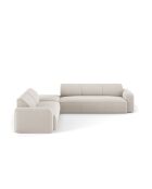 Rechtes Ecksofa Jasmine aus Samt Beige - 315x250x72