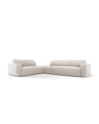 Rechtes Ecksofa Jasmine aus Samt Beige - 315x250x72