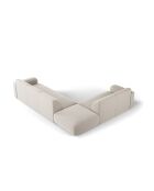 Rechtes Ecksofa Jasmine aus Samt Beige - 315x250x72