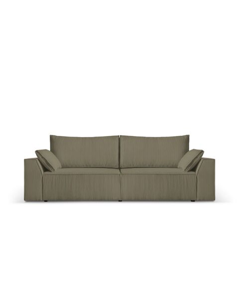 Sofá convertible de terciopelo de 3 plazas Fennel con caja de almacenamiento - 235x100x87 cm
