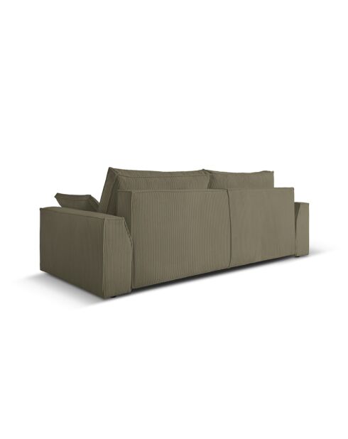 Sofá convertible de terciopelo de 3 plazas Fennel con caja de almacenamiento - 235x100x87 cm