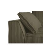 Divano trasformabile in velluto a 3 posti Fennel con contenitore - 235x100x87 cm