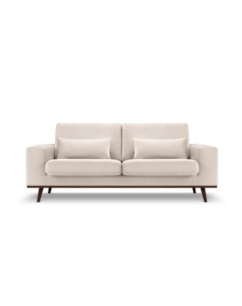 Hebe 2-Sitzer-Samtsofa Beige - 199x93x83 cm