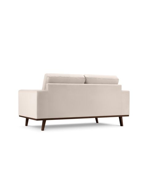 Hebe 2-Sitzer-Samtsofa Beige - 199x93x83 cm