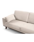 Hebe 2-Sitzer-Samtsofa Beige - 199x93x83 cm