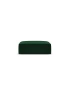 Pouf velours Vanda 1 place Vert Bouteille - 100x80x38 cm