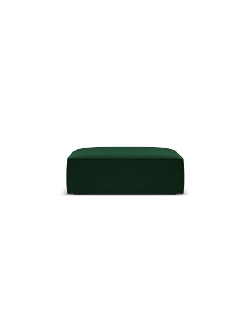 Pouf velours Vanda 1 place Vert Bouteille - 100x80x38 cm