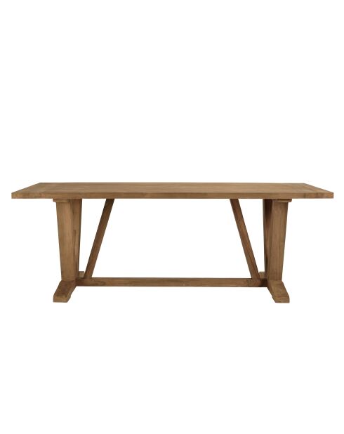 Juego de muebles de jardín para 6/8 personas: 1 mesa de comedor rectangular de color beige