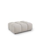 Pouf velours Aster 1 place Beige Clair - 102x80x43