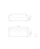 Sofá cama Vanda de 3 plazas con caja de almacenamiento Terracota - 244x97x91 cm