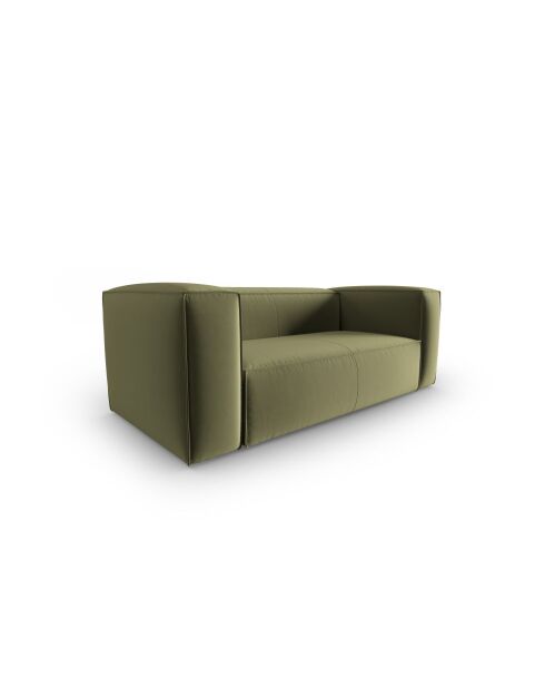 Sofá Verbena de 2 plazas de terciopelo verde claro - 150x94x73 cm