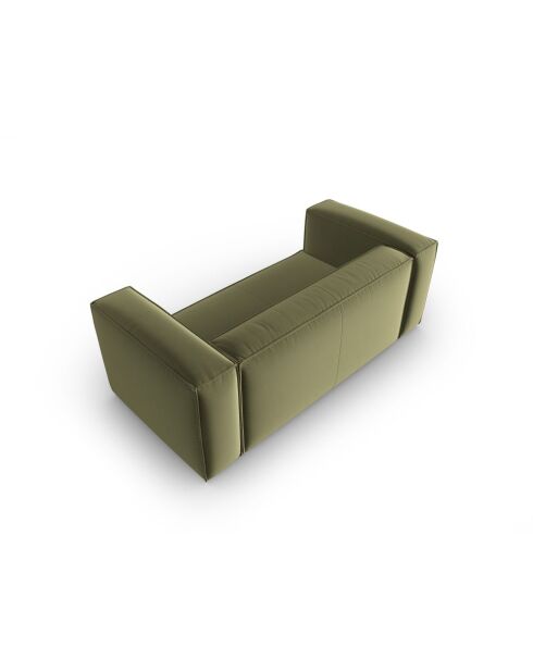 Sofá Verbena de 2 plazas de terciopelo verde claro - 150x94x73 cm