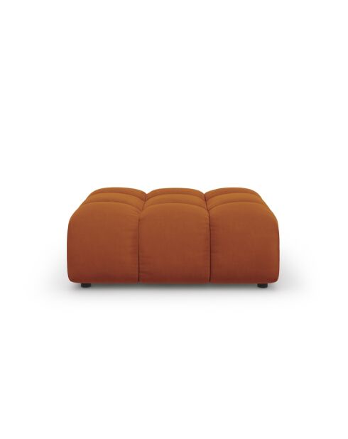 Pouf velours Aster 1 place Terracotta - 102x80x43