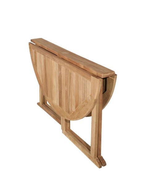 Ensemble de salon de jardin 4/6 personnes - 1 Table ronde papillon et 4 chaises beige