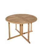 Ensemble de salon de jardin 4/6 personnes - 1 Table ronde papillon et 4 chaises beige
