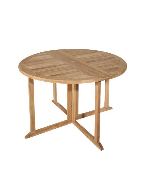 Ensemble de salon de jardin 4/6 personnes - 1 Table ronde papillon et 4 chaises beige