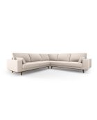 Hebe Velvet Ecksofa, symmetrisch, 5 Sitzer, beige, 273 x 273 x 83 cm