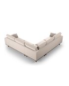 Hebe Velvet Ecksofa, symmetrisch, 5 Sitzer, beige, 273 x 273 x 83 cm