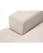 Hebe Velvet Ecksofa, symmetrisch, 5 Sitzer, beige, 273 x 273 x 83 cm