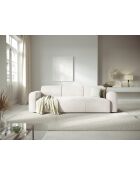 Sofá Boucle Jasmin de 3 plazas beige - 235x95x72