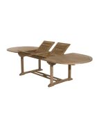 Juego de muebles de jardín para 10/12 personas: 1 mesa ovalada extensible, 6 sillas y 2 sillones de color beige