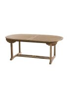 Juego de muebles de jardín para 10/12 personas: 1 mesa ovalada extensible, 6 sillas y 2 sillones de color beige