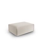 Pouf velours Verbena 1 place Écru - 100x69x40
