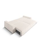 Venkel 3-zits converteerbare fluwelen bank met opbergdoos Beige - 235x100x87 cm