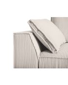 Venkel 3-zits converteerbare fluwelen bank met opbergdoos Beige - 235x100x87 cm