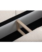 Venkel 3-zits converteerbare fluwelen bank met opbergdoos Beige - 235x100x87 cm