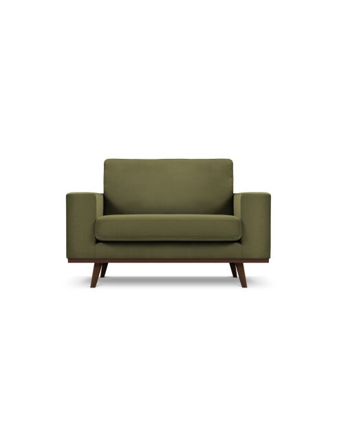 Hebe 1-zits fluwelen fauteuil Groen - 121x93x83 cm