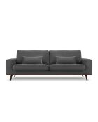 Hebe 3-Sitzer-Samtsofa Dunkelgrau - 236x93x83 cm