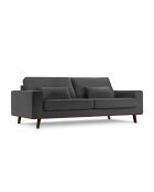Hebe 3-Sitzer-Samtsofa Dunkelgrau - 236x93x83 cm