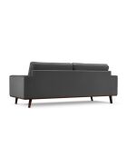 Hebe 3-Sitzer-Samtsofa Dunkelgrau - 236x93x83 cm