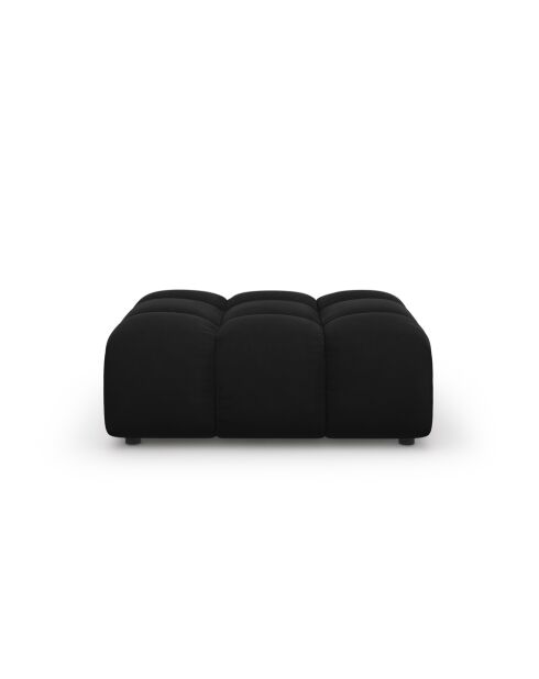 Pouf velours Aster 1 place Noir - 102x80x43