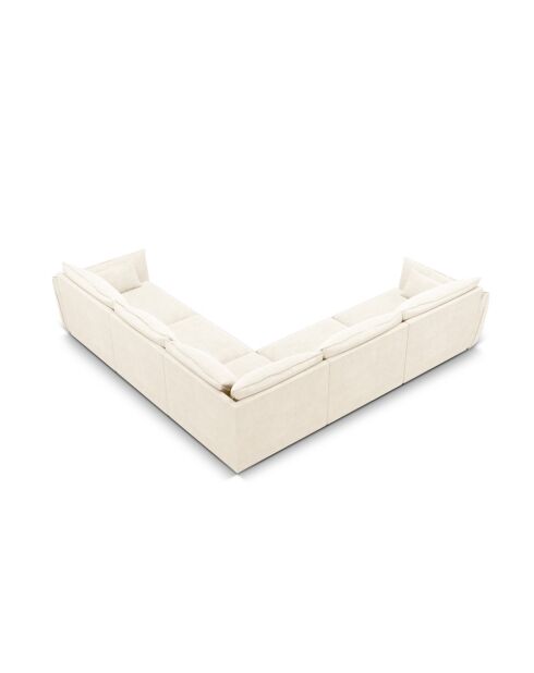 Vanda 7-zits symmetrische hoekbank lichtbeige - 286x286x85 cm