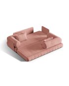 Pink Daisy 3-Sitzer-Schlafsofa aus Samt — 206 x 95 x 70