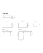 Verbena 2-Sitzer-Sofa Anthrazit - 150x94x73 cm