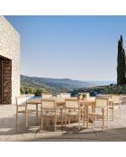 Juego de muebles de jardín para 10/12 personas: 1 mesa ovalada extensible y 8 sillones de color beige