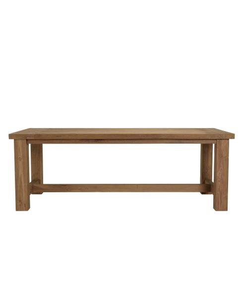 Gartenmöbelset für 6/8 Personen - 1 rechteckiger Esstisch und 6 Gartenstühle - Beige und Weiß