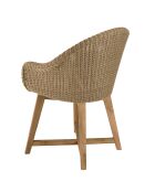 Gartenmöbelset für 6/8 Personen - 1 rechteckiger Esstisch und 6 Gartenstühle - Beige und Weiß