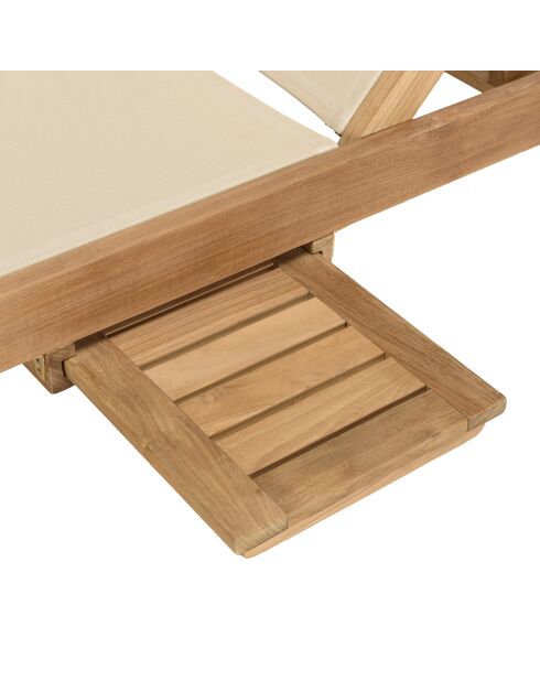 Bain de soleil textilène beige