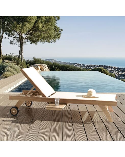 Bain de soleil textilène beige