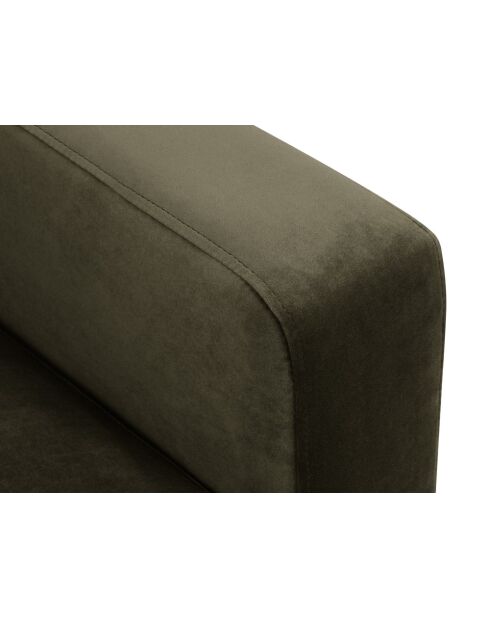 Venus 5-zits fluwelen hoekbank links Groen - 254x185x90