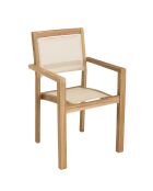 Juego de muebles de jardín para 10/12 personas: 1 mesa rectangular extensible y 8 sillones de color beige