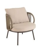 Set de muebles de jardín de 4 plazas Taupe